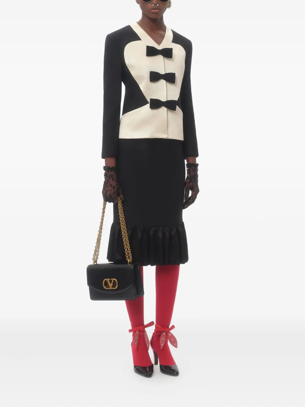Valentino Garavani Crepe Couture midi-rok - Zwart