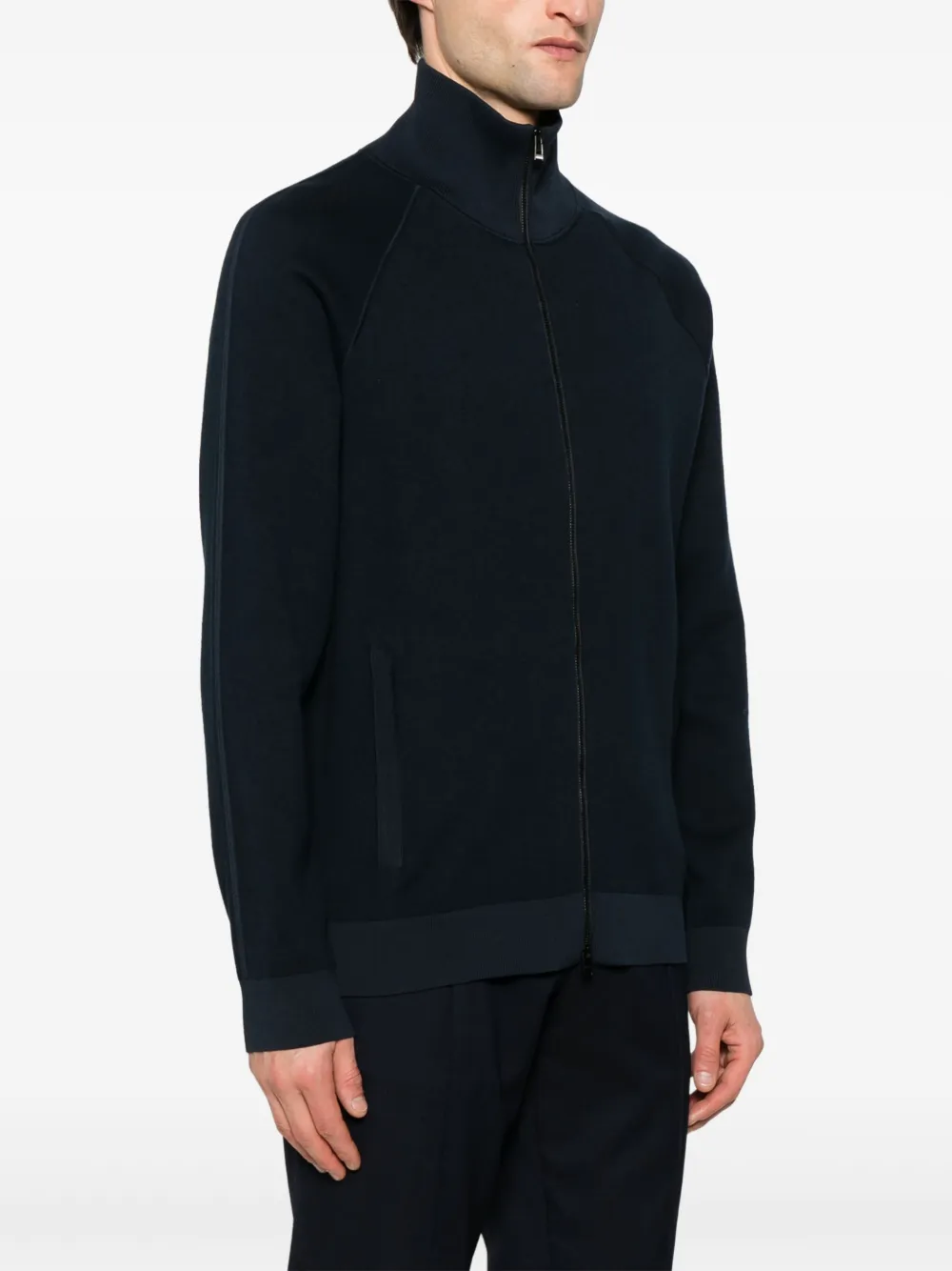 BOSS Vest met rits Blauw