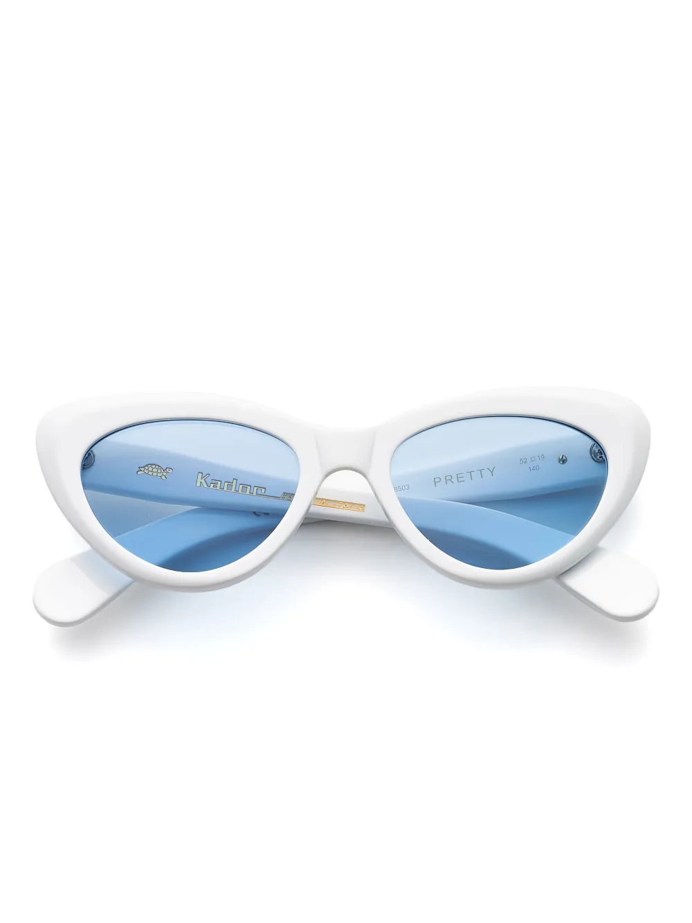 Kador Zonnebril met cat-eye montuur Wit