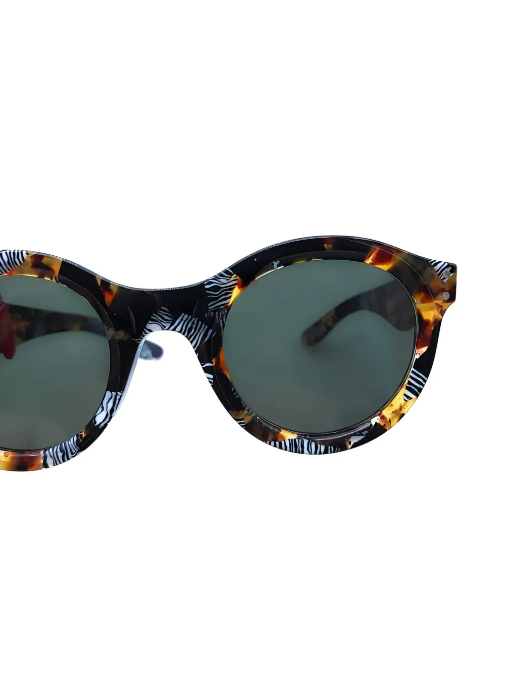 Kador zebra-print round sunglasses | Men | Image 2