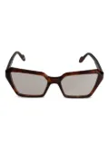 Kador Kamila geometric-frame glasses - Brown