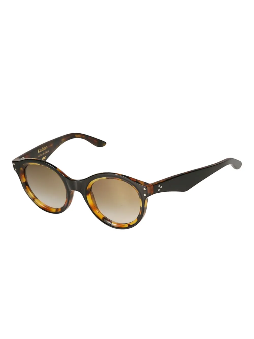 Kador Thick round-frame sunglasses - Zwart
