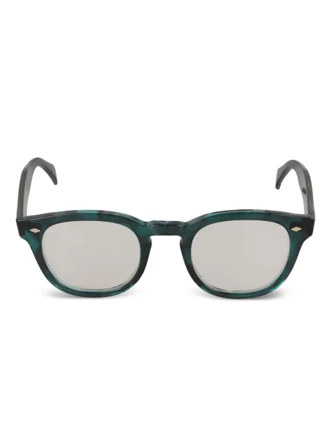 Kador Woody marble-effect round glasses