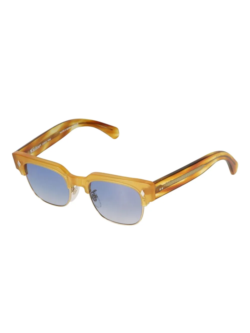 Kador Tobako square-frame sunglasses - Geel