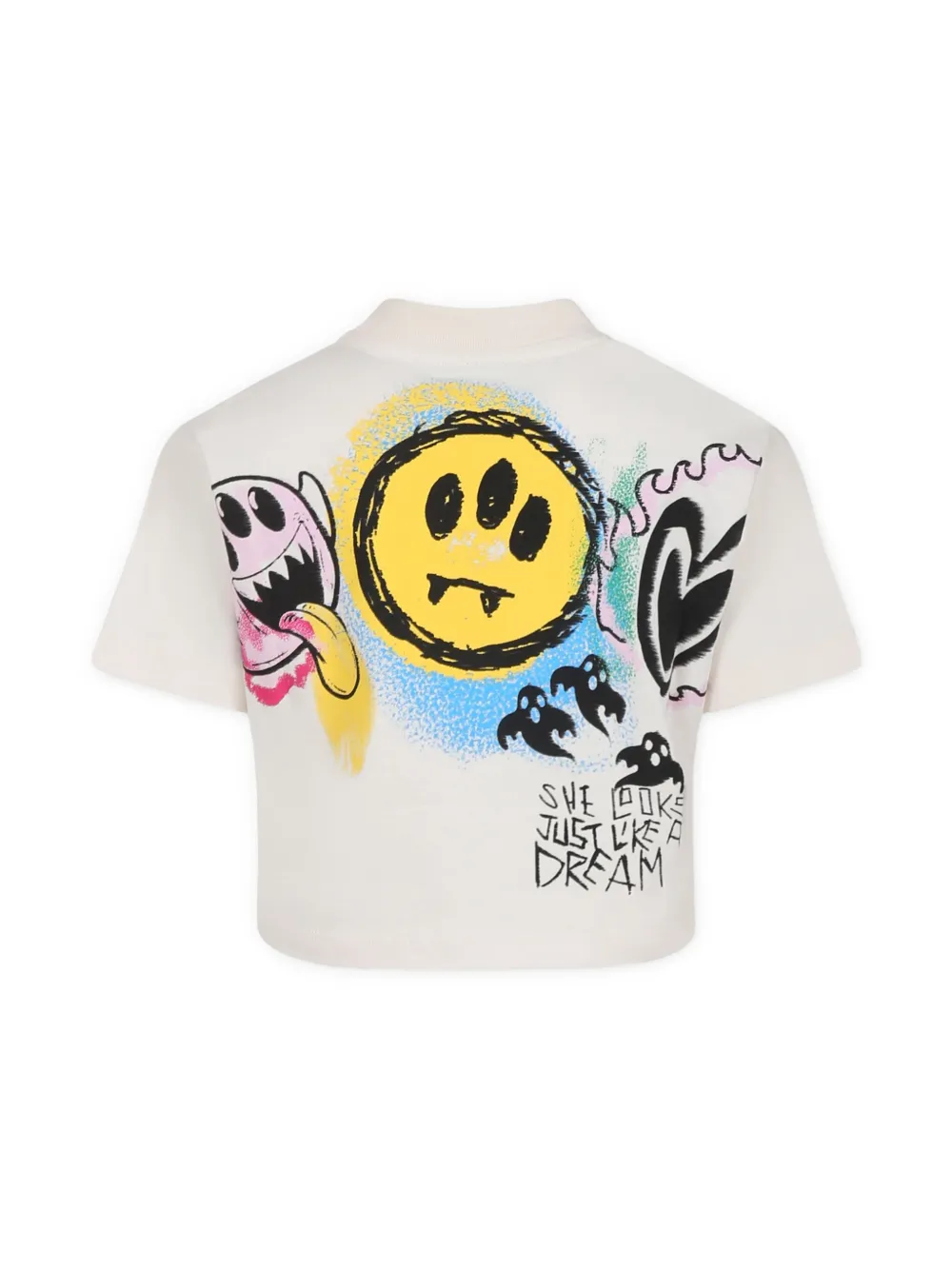 Barrow kids graphic-print T-shirt - Wit