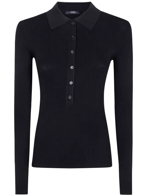 Seventy playera tipo polo tejida de canalé