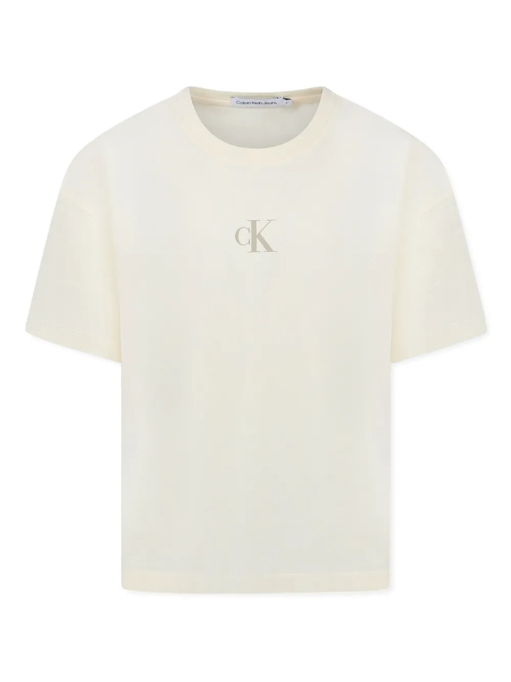 Calvin Klein Kids T-shirt met logoprint Beige