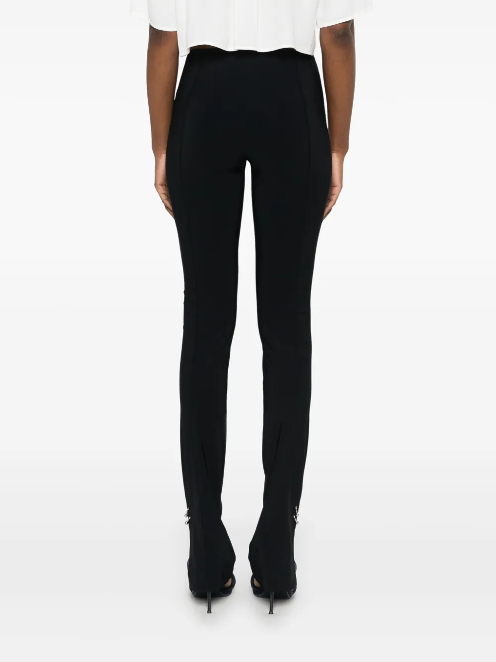 Patrizia Pepe Straight broek met piercing detail Zwart