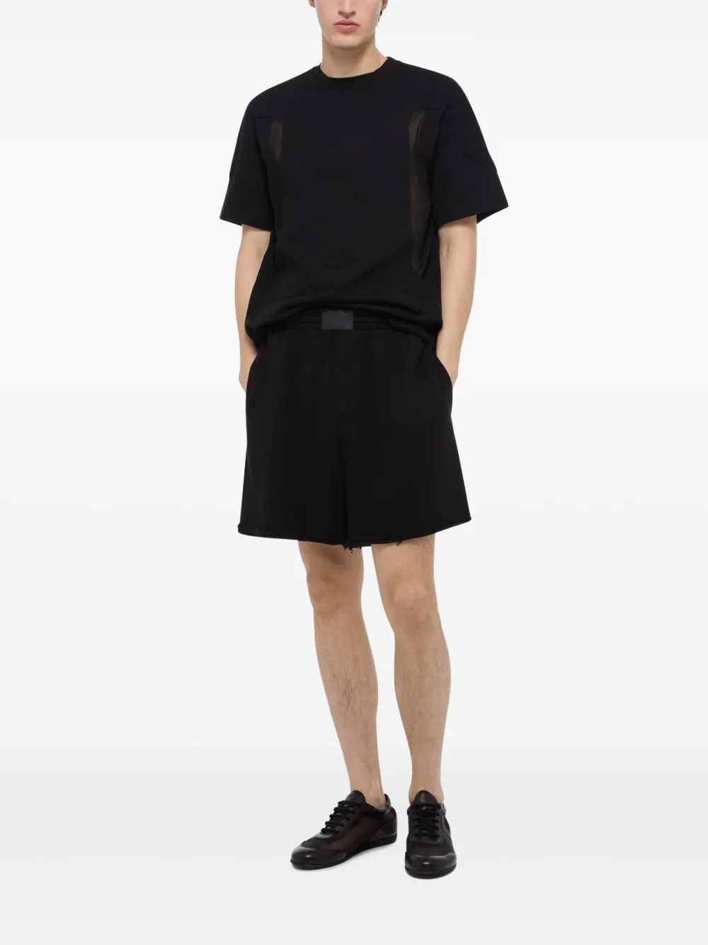 Helmut Lang cotton shorts - Zwart