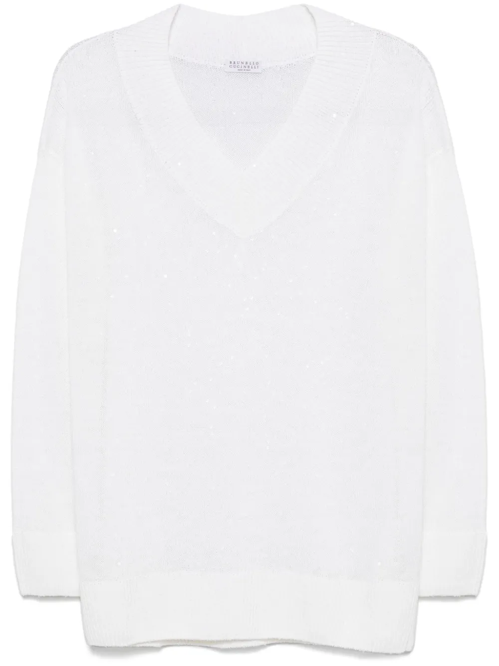 Brunello Cucinelli sequin-detailed sweater | Neutrals | Image 1