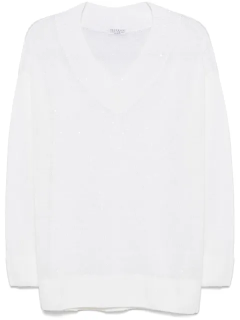 Brunello Cucinelli sequin-detailed sweater