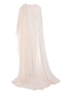 Self-Portrait 上品 シフォン ケープ ミディドレス シャイニーシフォンケープドレス(フォーマルワンピース)｜DRESS