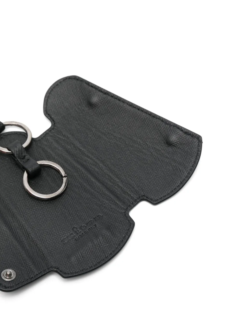 Kiton Leren sleutelhanger - Zwart