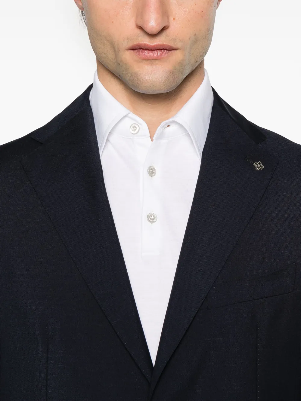 Tagliatore Blazer met enkele rij knopen Blauw