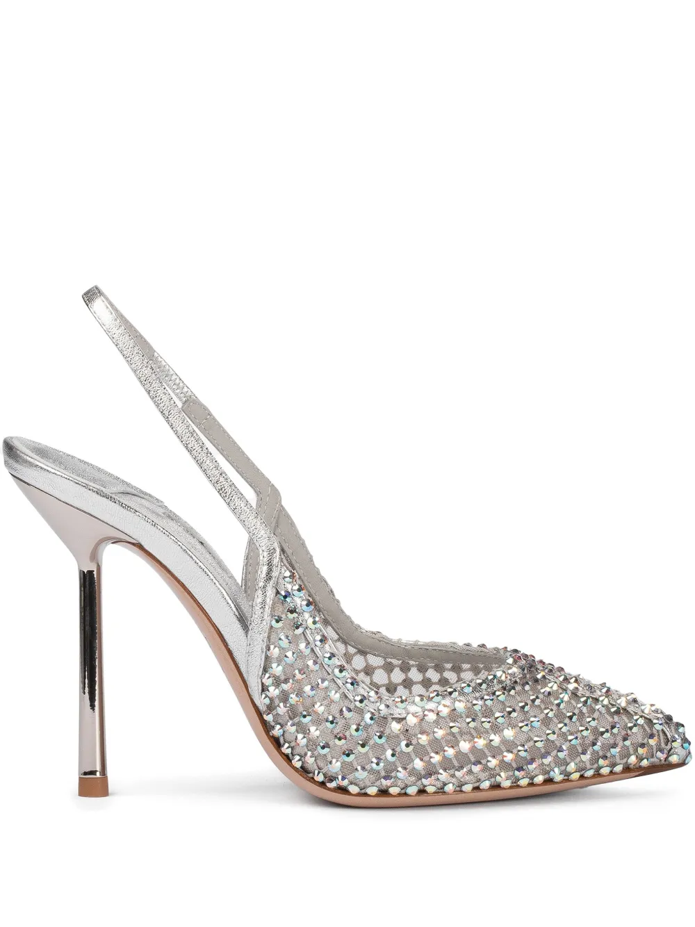 Le Silla 100mm Gilda pumps Silver