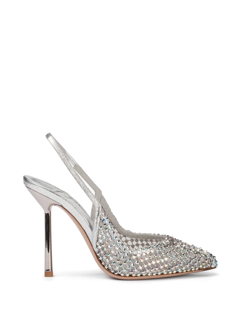 Le Silla 100mm Gilda pumps Silver