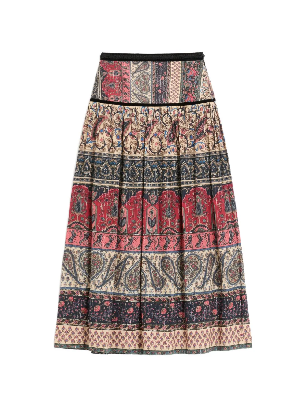 Valentino Garavani Midirock aus Musselin mit Voyage Imaginaire-Print - Nude