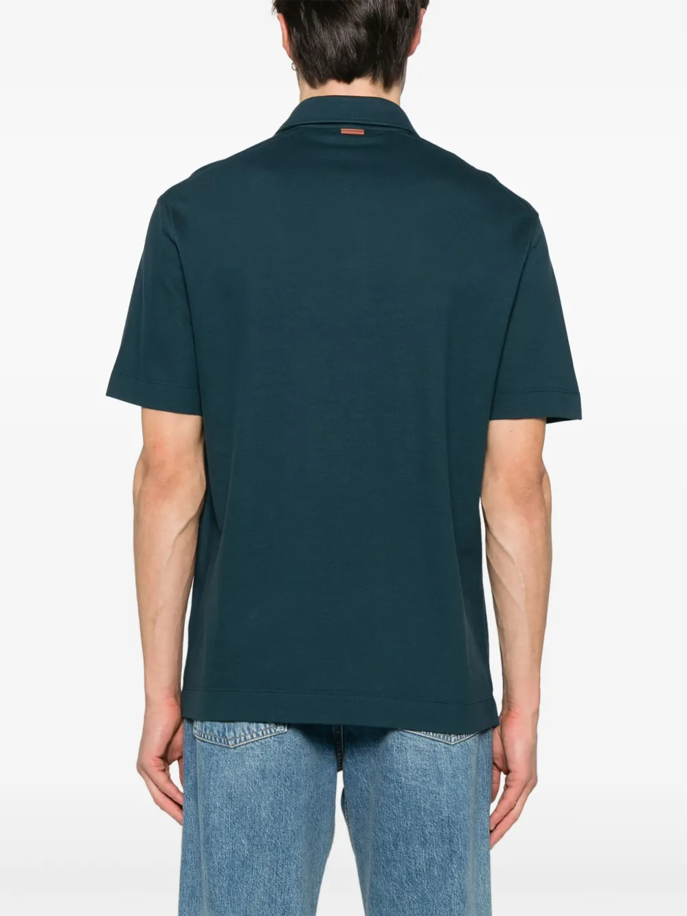 Zegna Katoenen poloshirt Blauw
