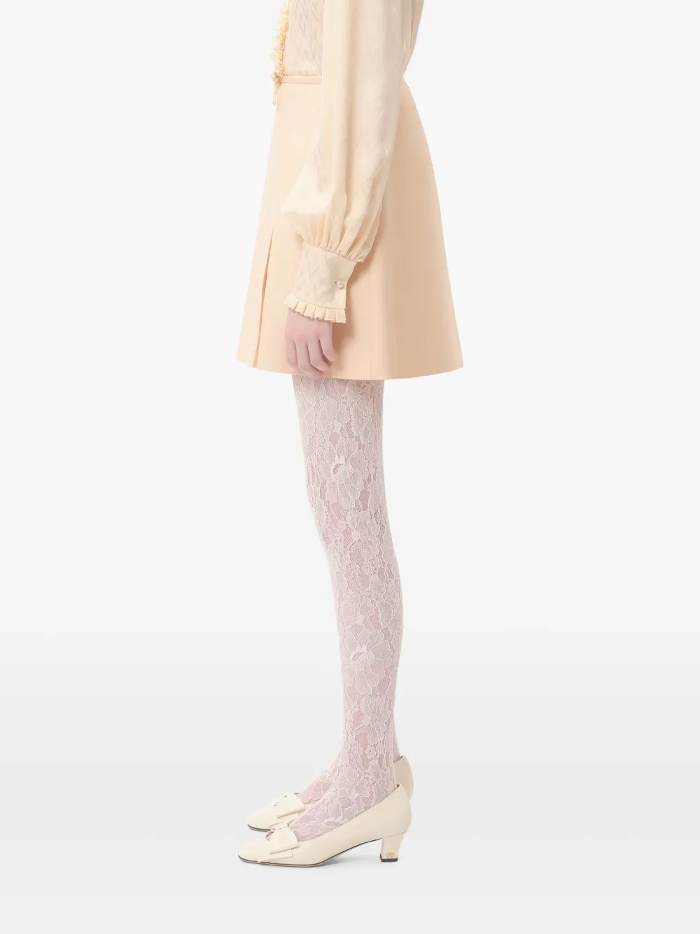 Valentino Garavani Crepe Couture mini-rok Beige