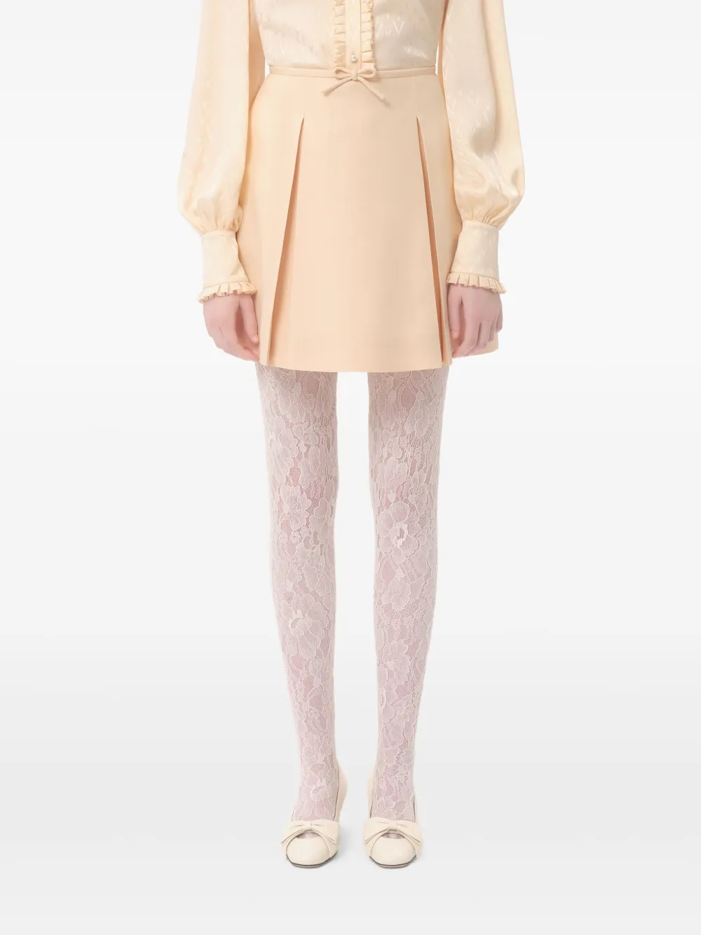 Valentino Garavani Crepe Couture mini-rok Beige