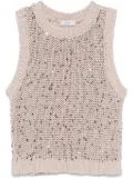 Peserico knitted tank top - Neutrals