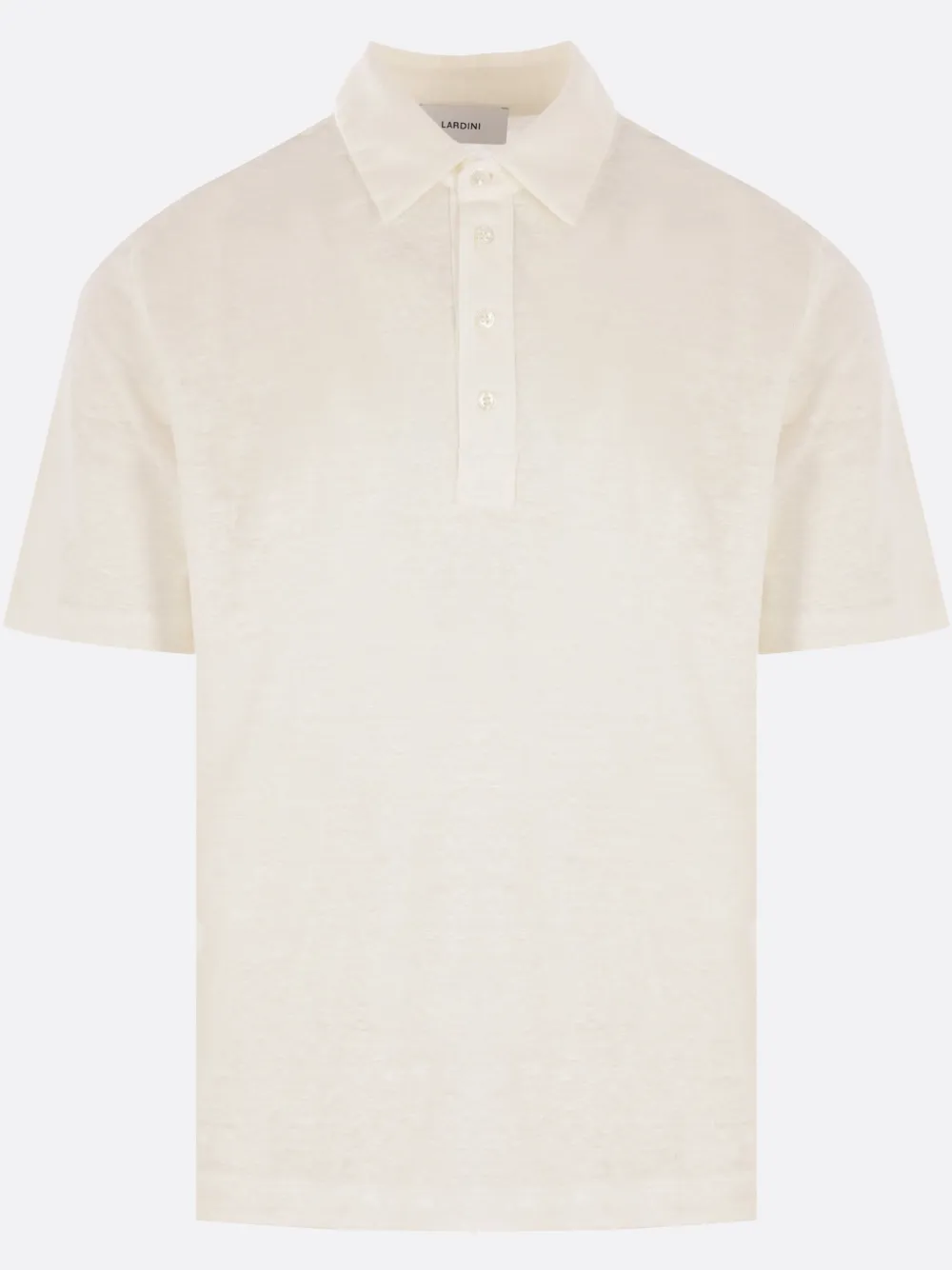 Lardini Linen Polo Shirt In White