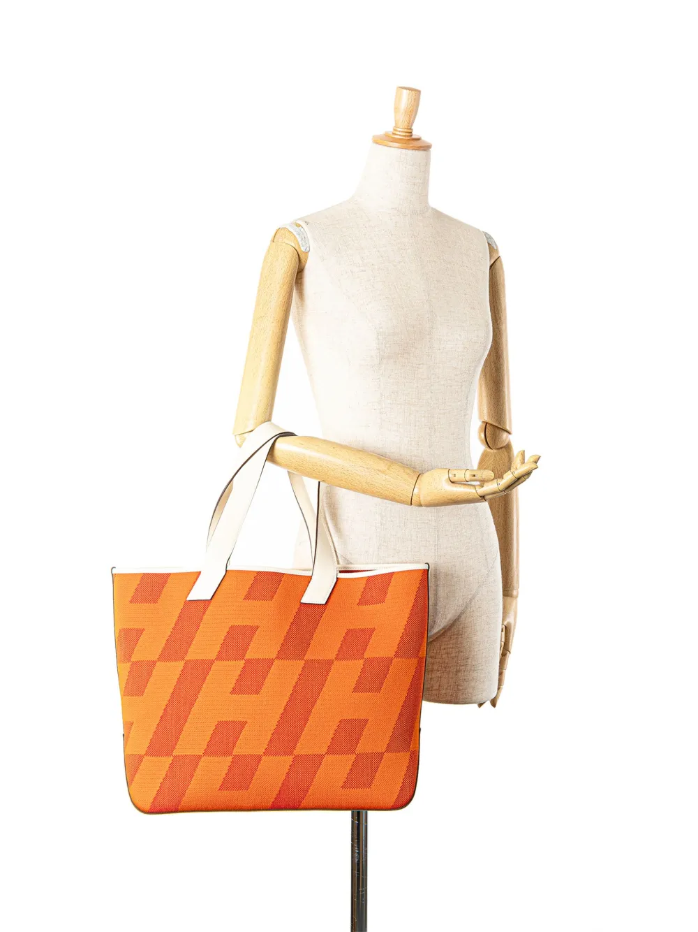 Hermès Pre-Owned 2022 Toile H and Swift Cabas H en Biais 40 tote bag - Wit