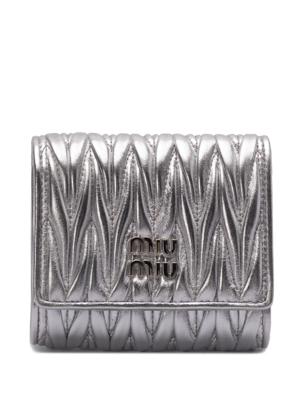 Miu Miu small Matelassé wallet | Silver | Image 1