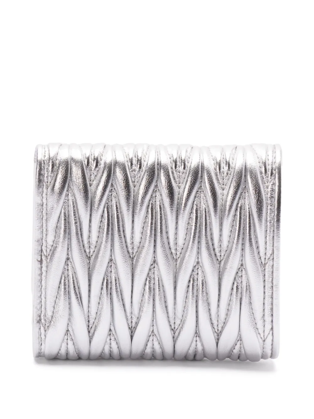 Miu Miu small Matelassé wallet - Zilver