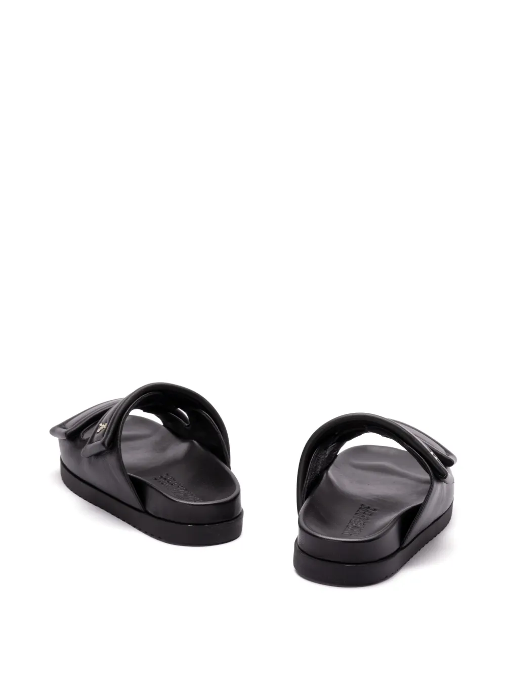 Patrizia Pepe leather slides Black