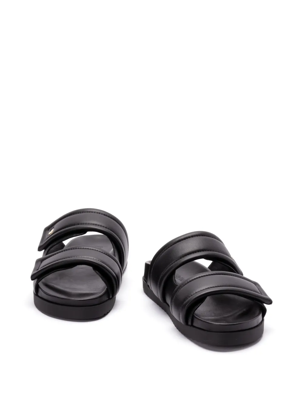 Patrizia Pepe leather slides - Zwart