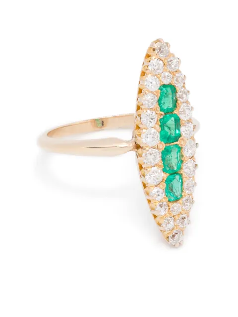 SHAY anillo en oro amarillo de 16kt con esmeralda
