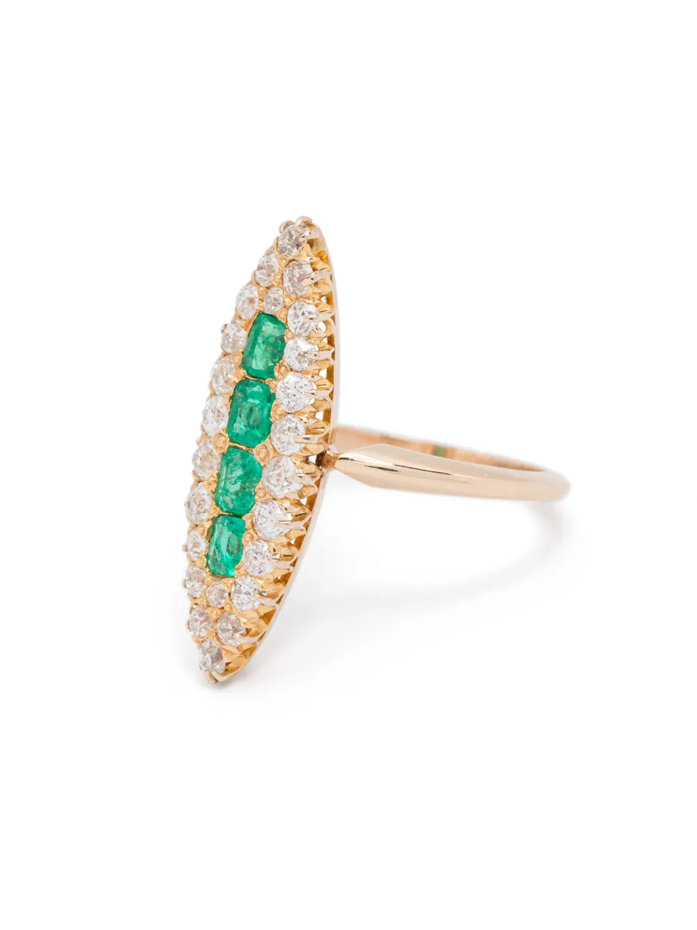 Shay 16k Yellow Gold Emerald Ring In Gold