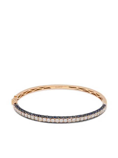 SHAY pulsera en oro rosa de 18kt con zafiro