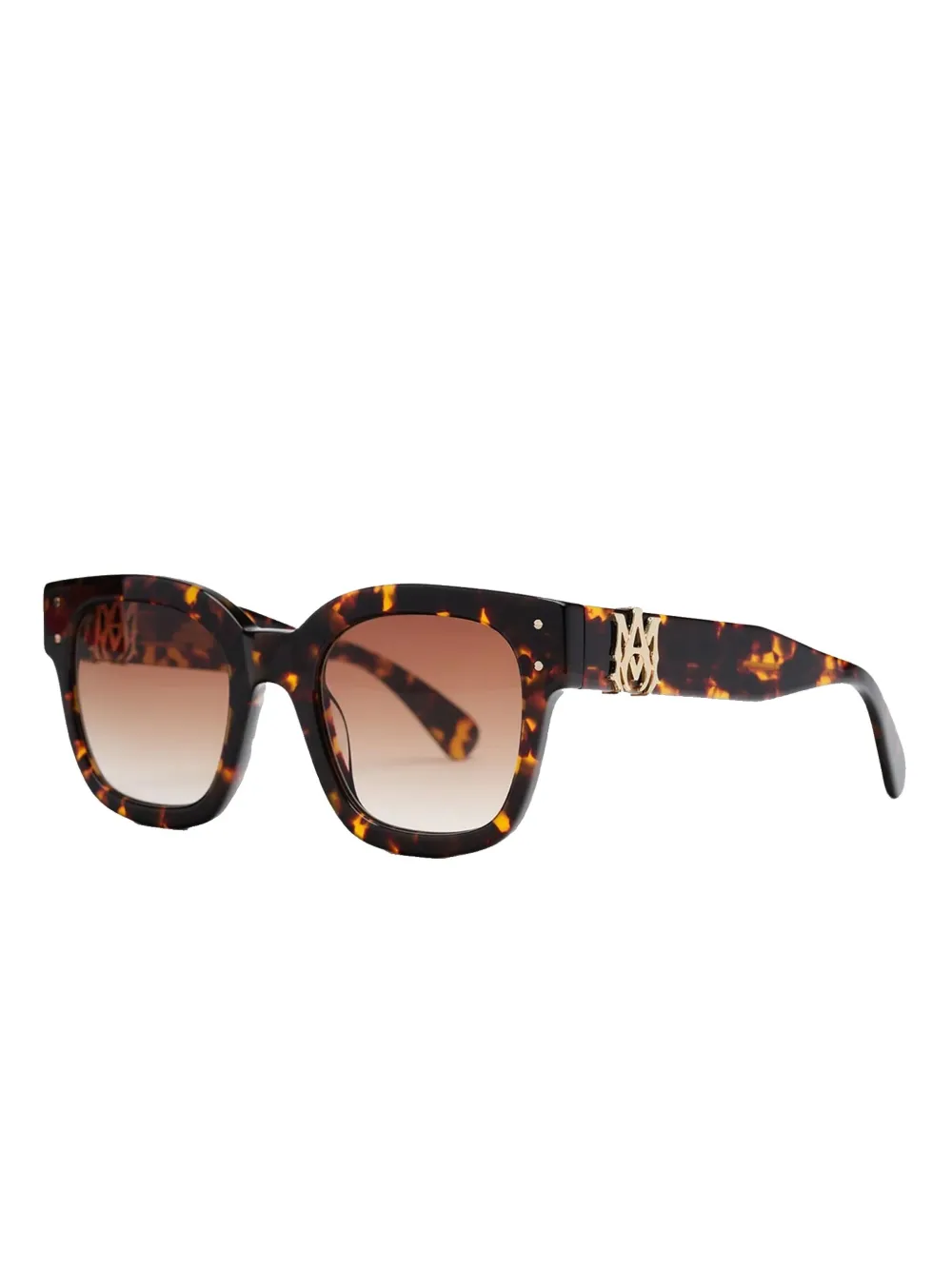 AMIRI logo-plaque sunglasses - Bruin