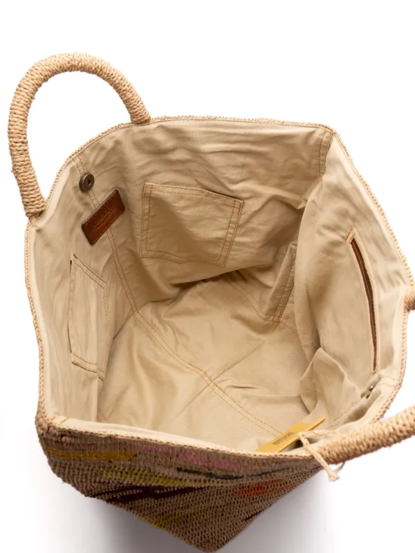 トートバッグ IBELIV SS25 VANILLA BAG (VANILLA TEA) Tote bag in crocheted RAFFIA - Handbag | IBELIV