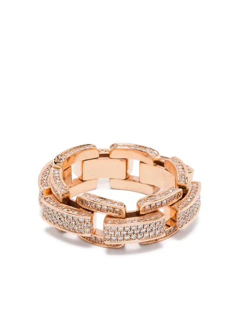SHAY anillo en oro rosa de 18kt con diamantes