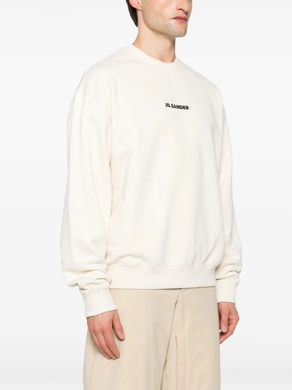 Jil Sander Sweater met logoprint Beige