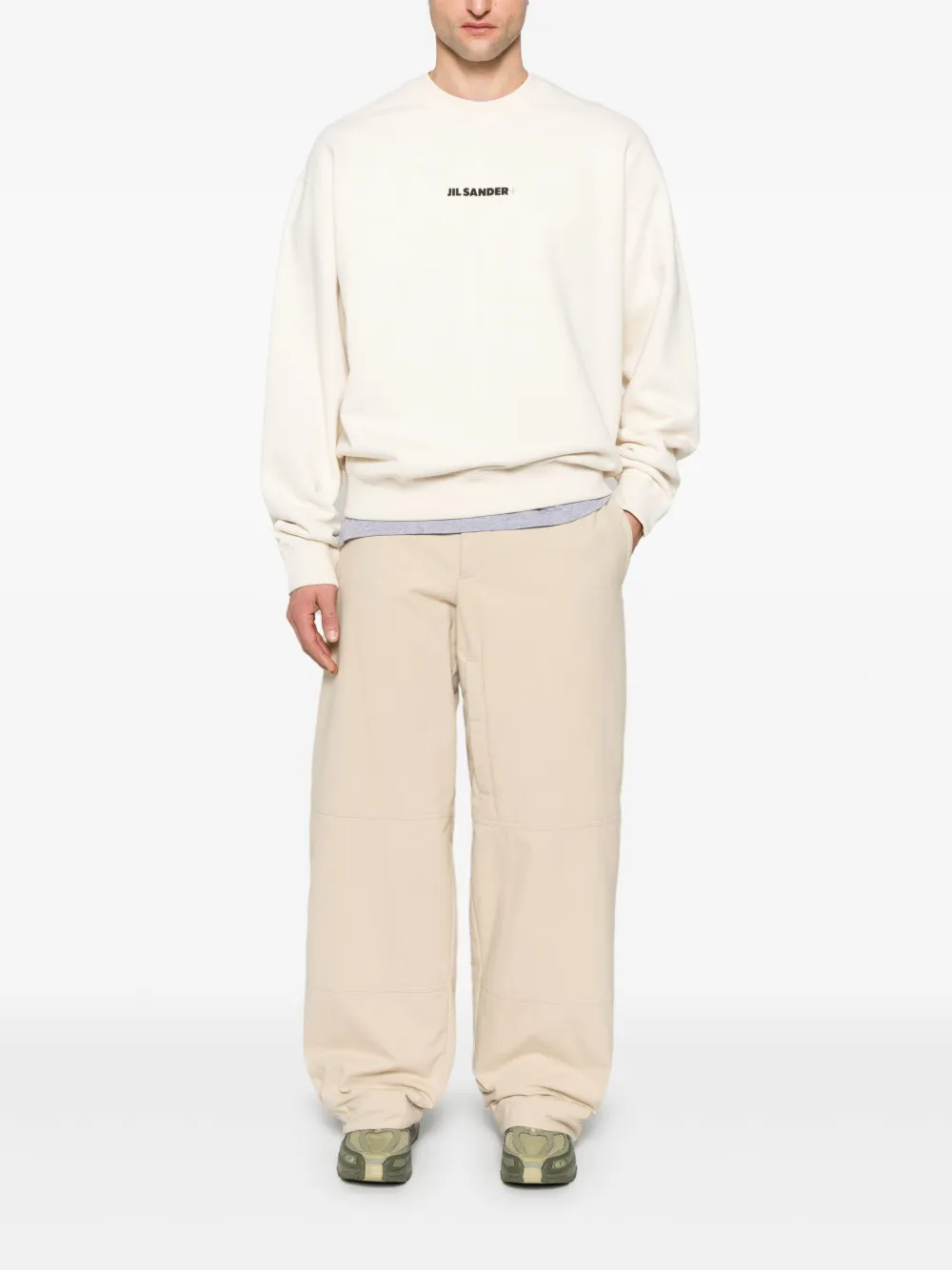 Jil Sander logo-print sweatshirt - Beige