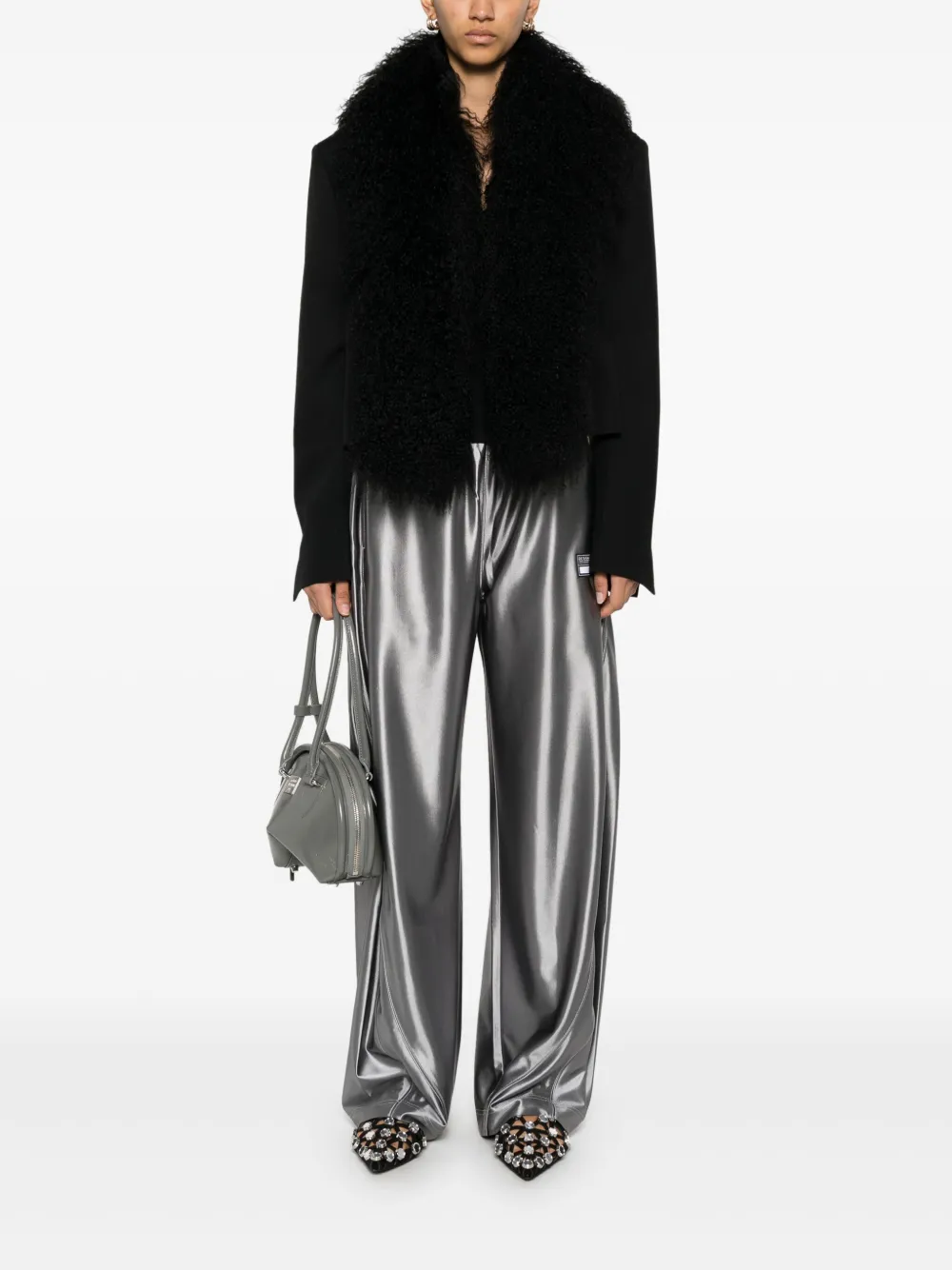 Alexander Wang cropped blazer - Zwart