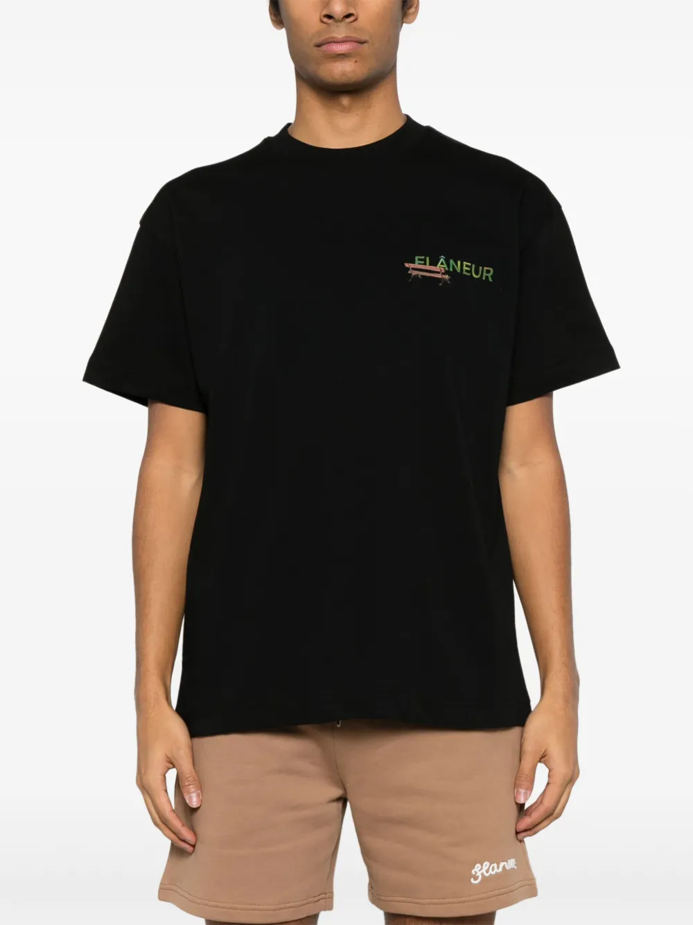 FLÂNEUR Lanterns Of Love T-shirt met print Zwart