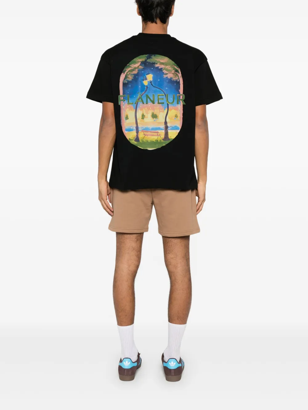 FLÂNEUR Lanterns Of Love-print T-shirt - Zwart