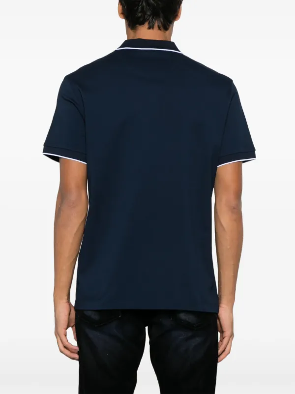 Giorgio Armani Cotton Polo Shirt | Blue | FARFETCH