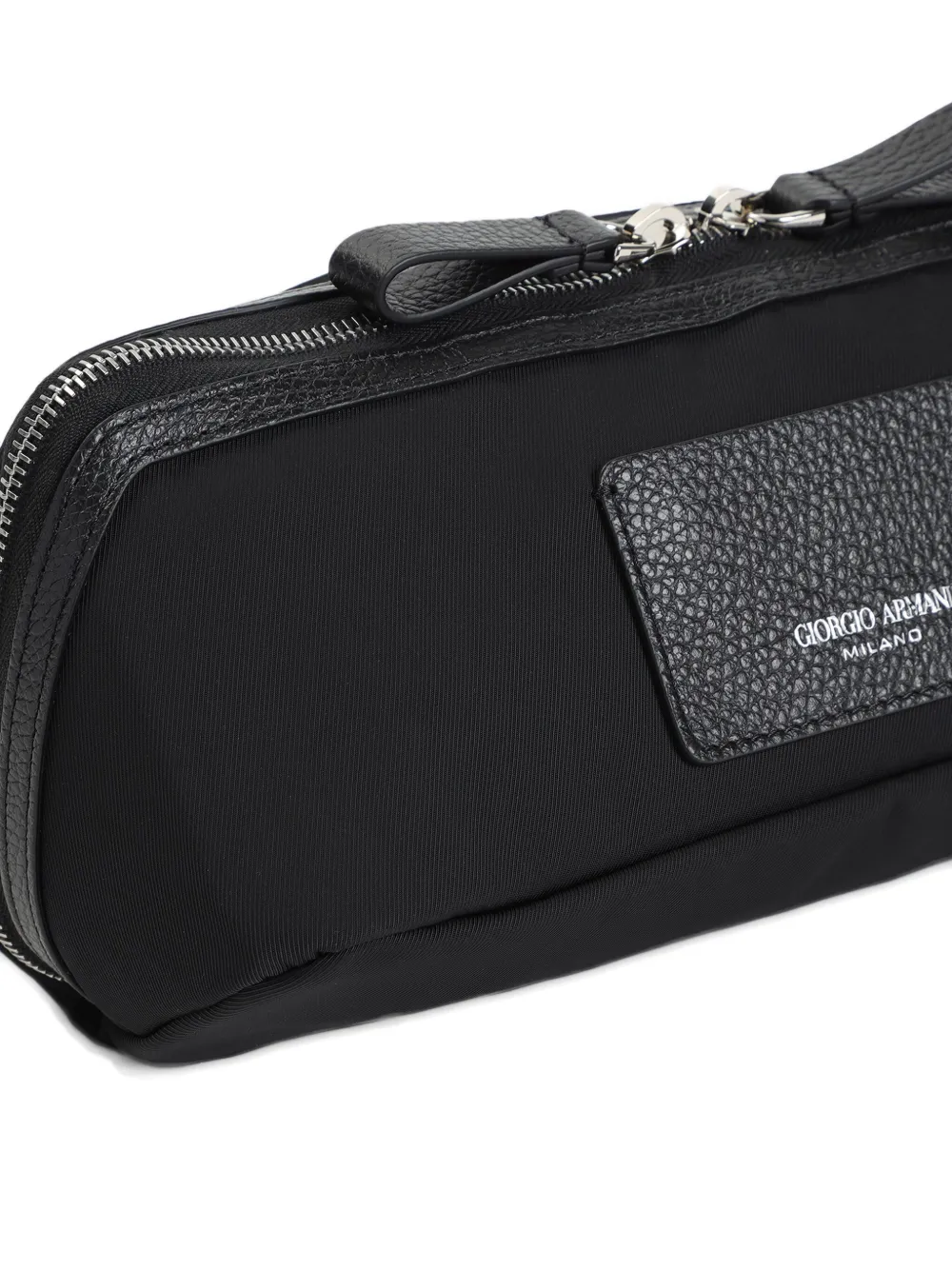 Giorgio Armani Logo-print Belt Bag In Black
