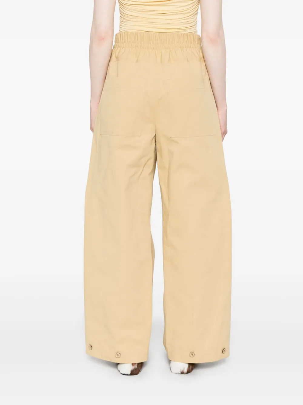 Jil Sander Katoenen broek Bruin