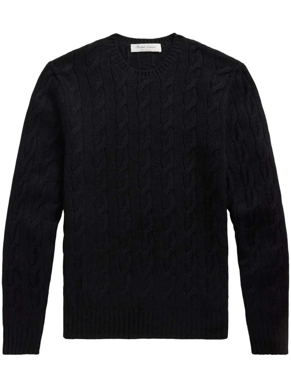 Ralph Lauren Purple Label ケーブルニット カシミアセーター - ブラック Ralph Lauren Purple Label ケーブルニット カシミアセーター - ブラック