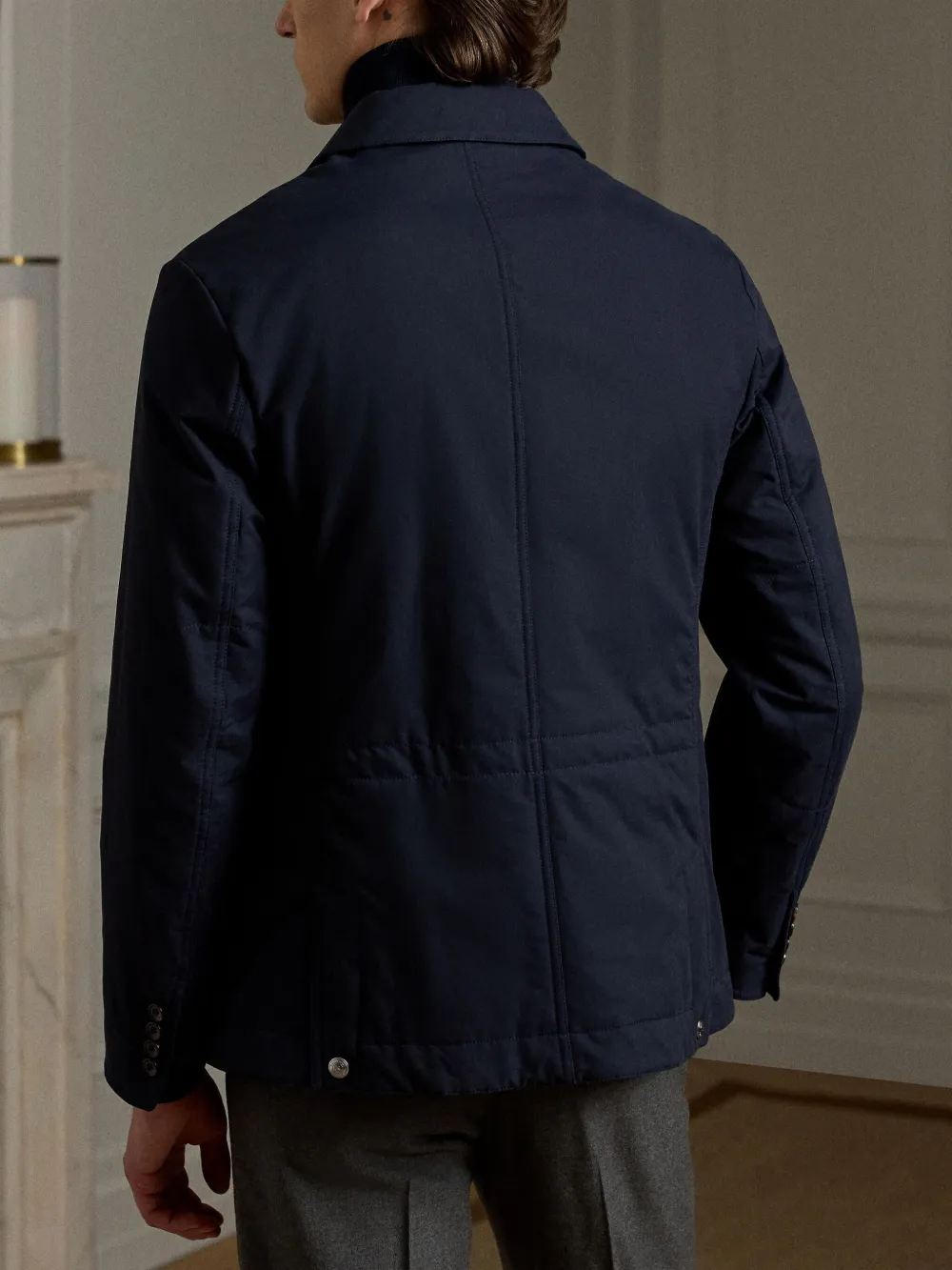 Ralph Lauren Purple Label Gelaagd jack Blauw