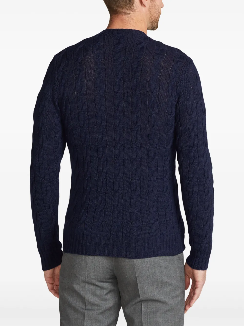 Ralph Lauren Purple Label Kasjmier sweater Blauw