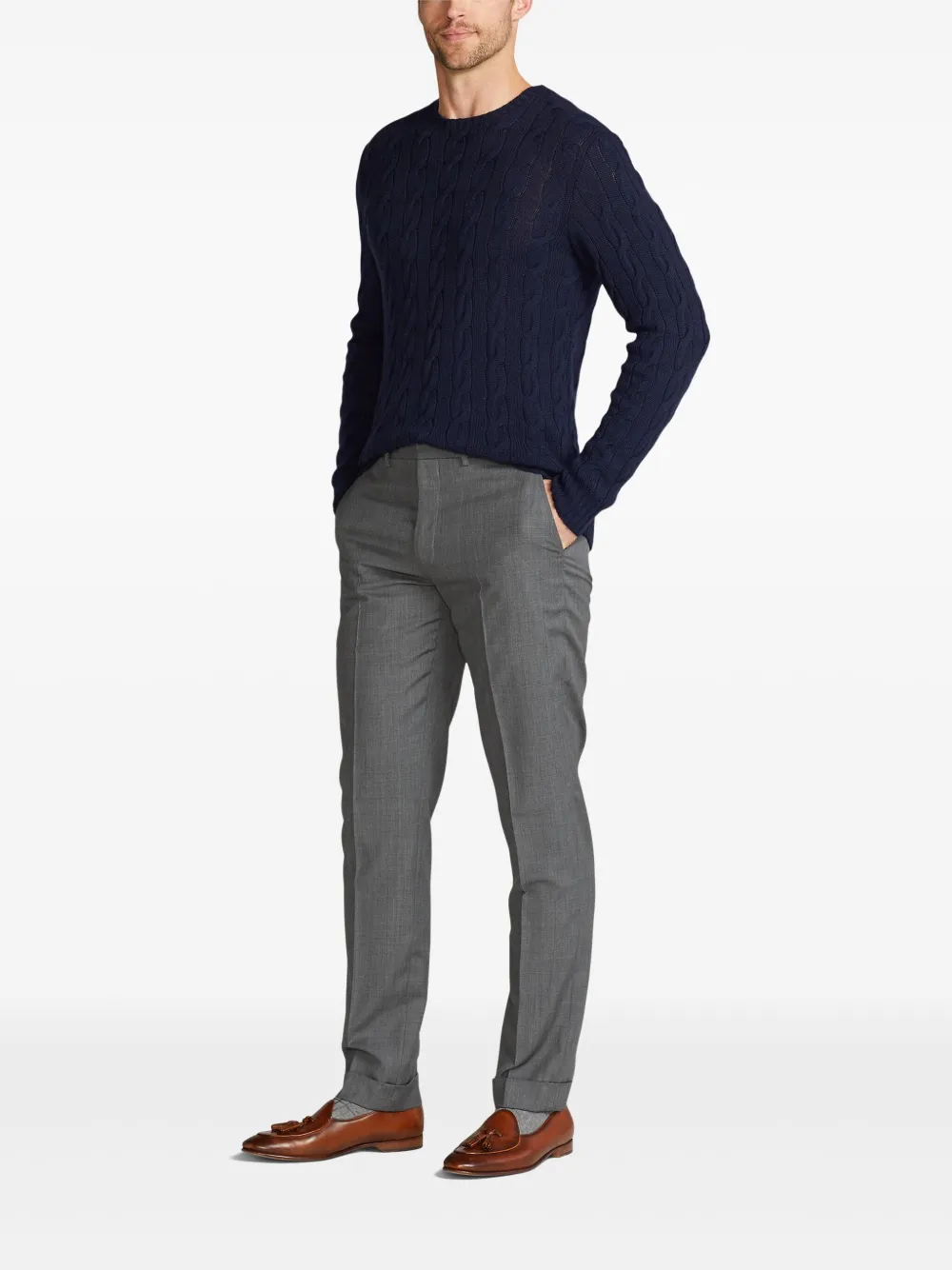 Ralph Lauren Purple Label cable-knit cashmere sweater | Knitted Sweaters | Image 2
