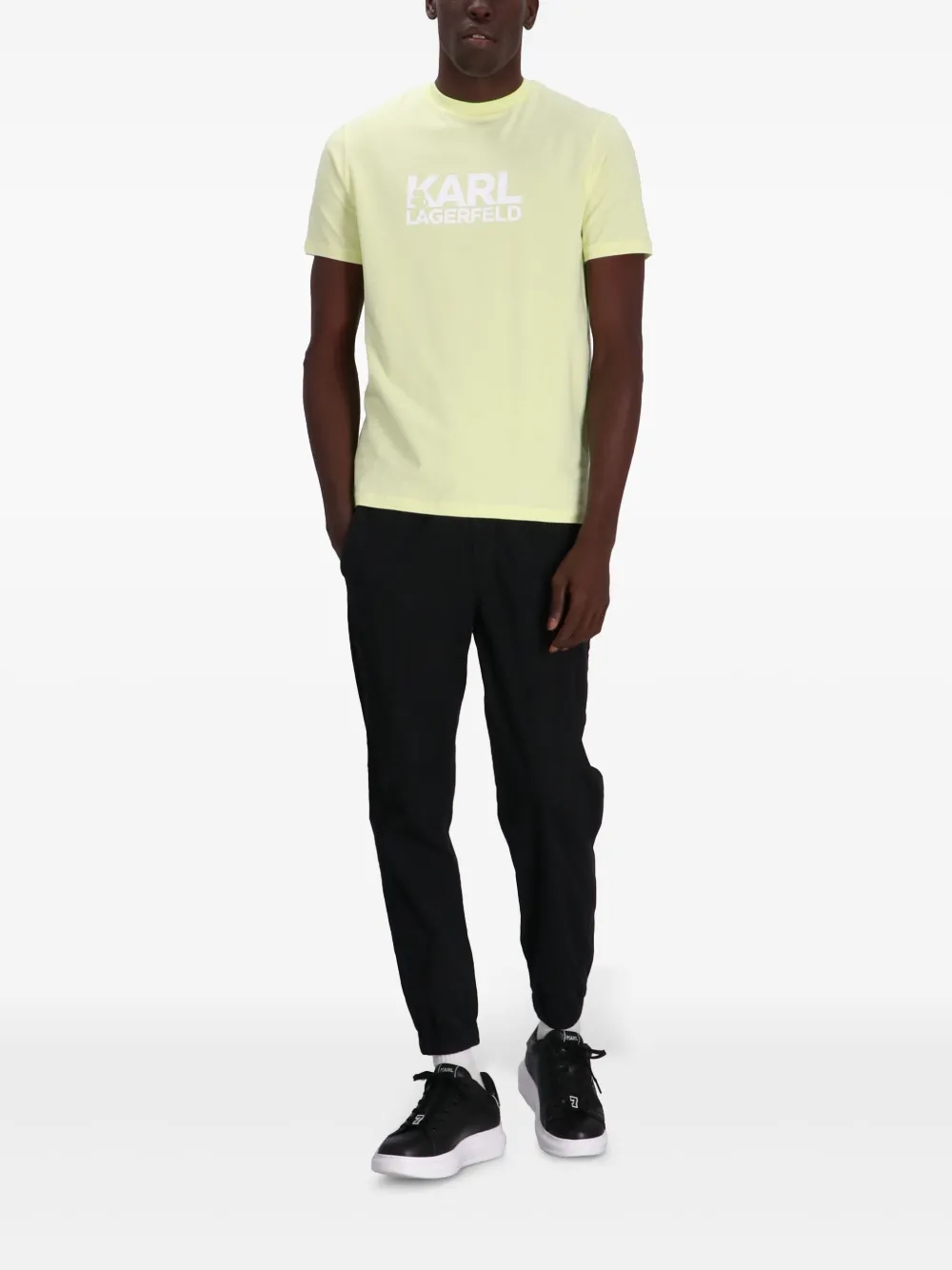 Karl Lagerfeld T-shirt met logoprint - Geel